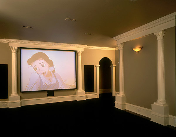 Fluted Corinthian Pilasters in Movie Theater