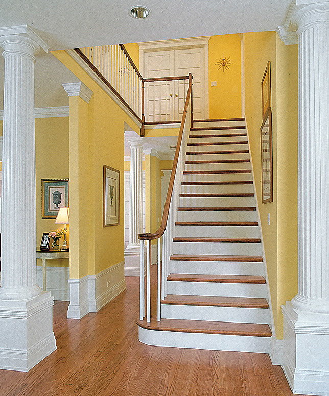 Fluted Doric Columns in a Foyer