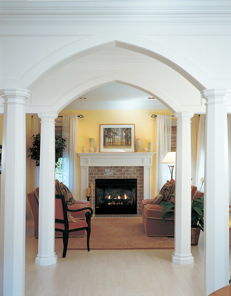 Octagonal Columns under Arches in Foyer