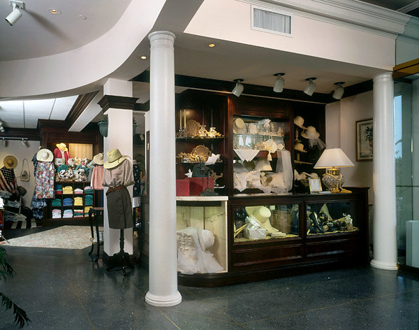 Smooth Tuscan Columns in Retail Store