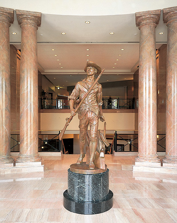 Faux Marble Wood Columns in National Guard Memorial