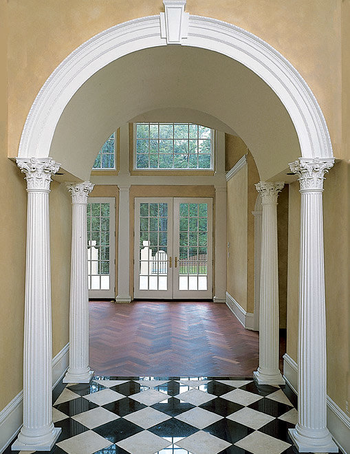 Corinthian Columns in Archway Foyer