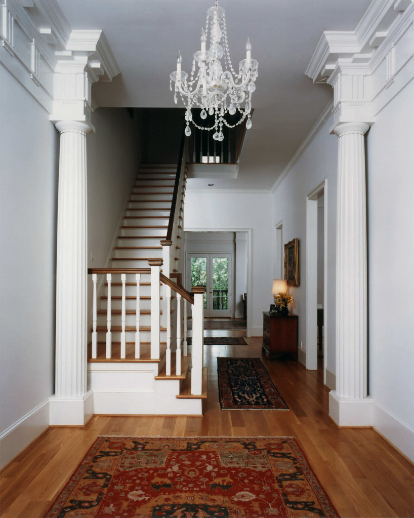 Fluted Doric Columns in a Foyer