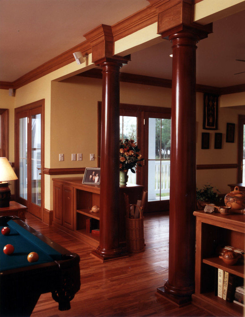 Two Tuscan Columns in Billiards Room
