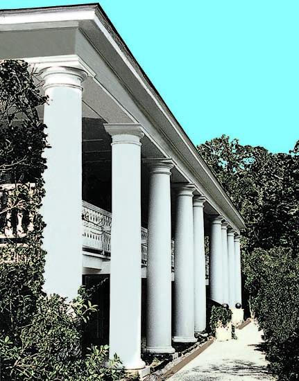 Private Residence, Front Exterior White Columns